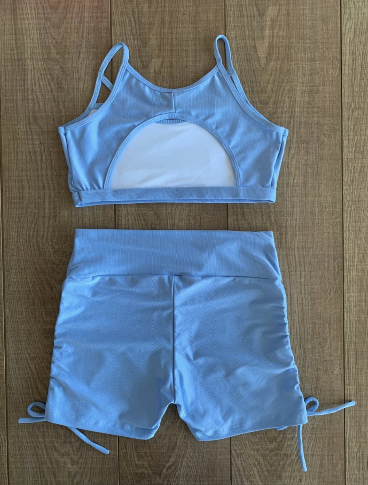 VINGE CONJUNTO SHORT + TOP - AZUL CLARO