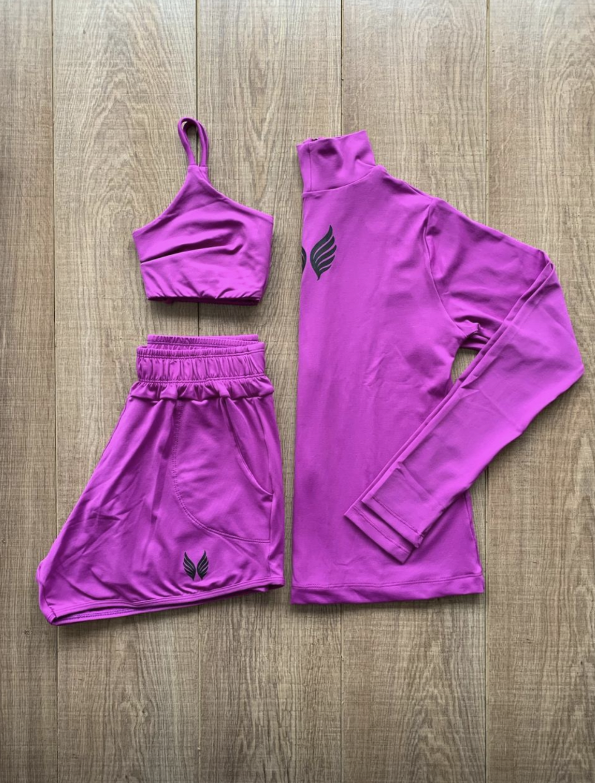 VINGE CONJUNTO SHORT + TOP - ROXO