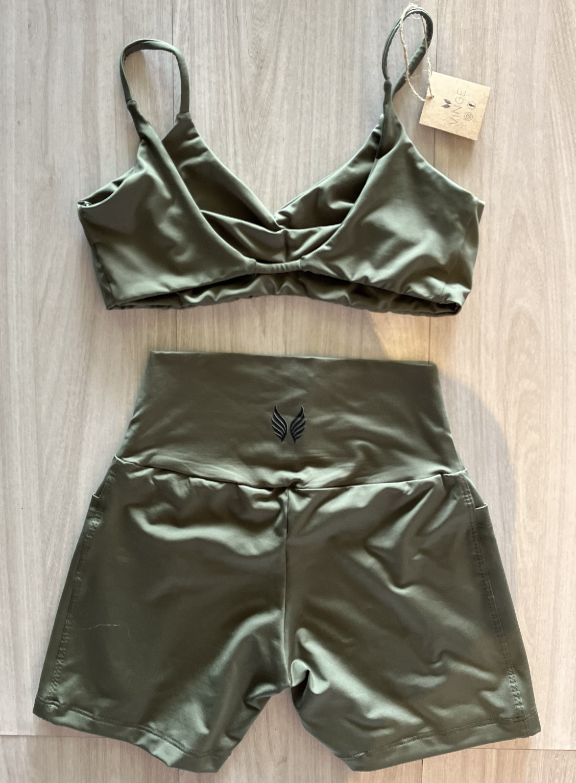 VINGE GO GIRLS CONJUNTO SHORT + TOP - VERDE 01