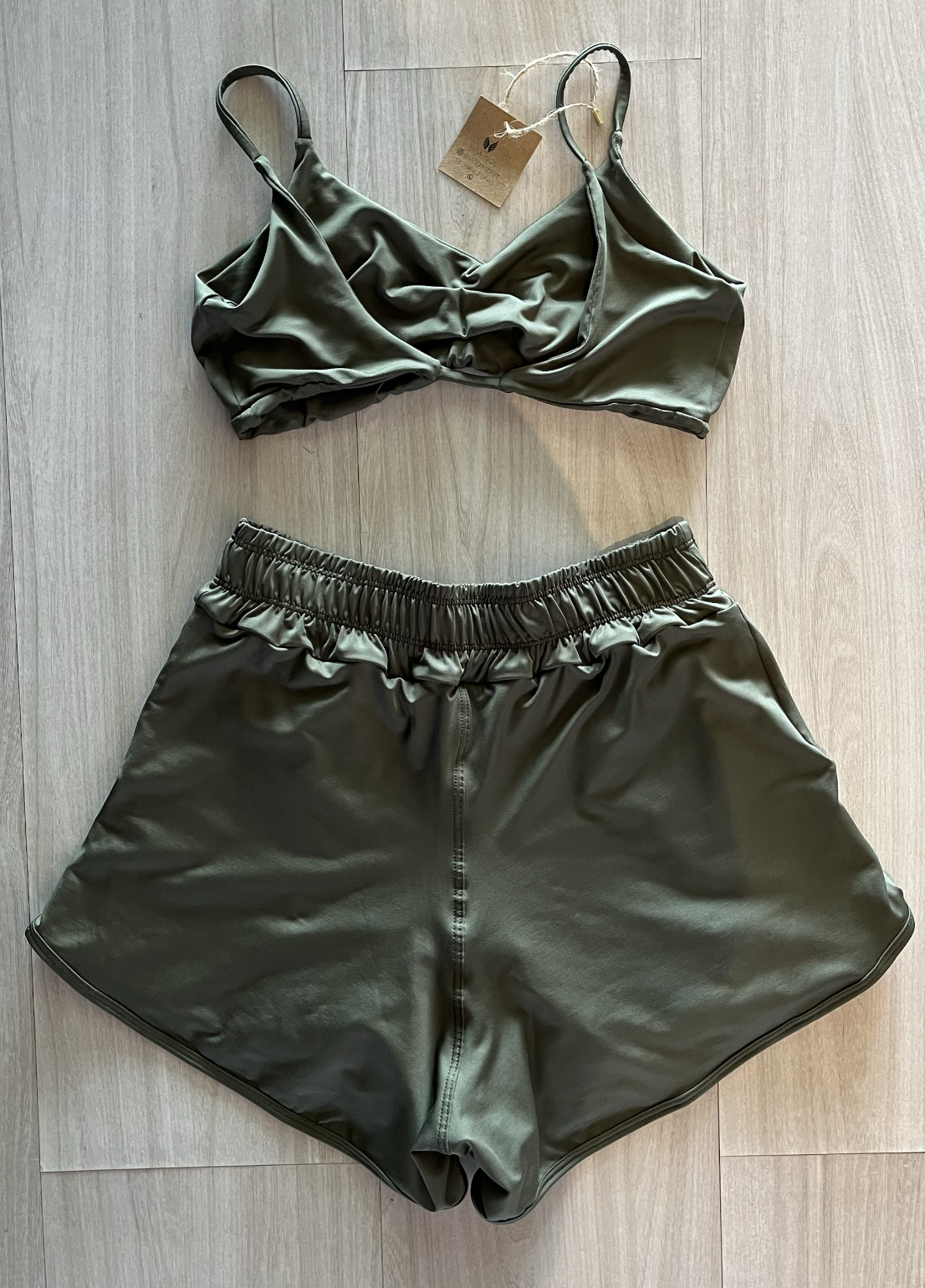 VINGE GO GIRLS CONJUNTO SHORT + TOP - VERDE 02