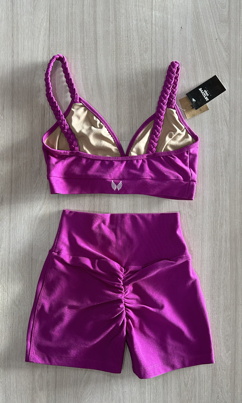 VINGE CONJUNTO SHORT + TOP - ROXO