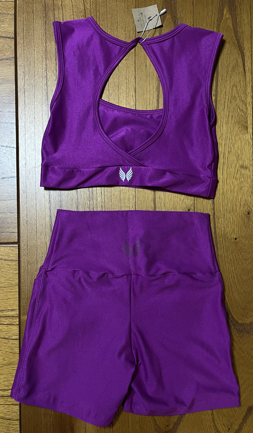 VINGE GO GIRLS CONJUNTO SHORT + TOP - ROXO 03