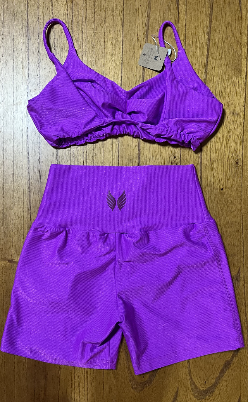 VINGE GO GIRLS CONJUNTO SHORT + TOP - ROXO 01