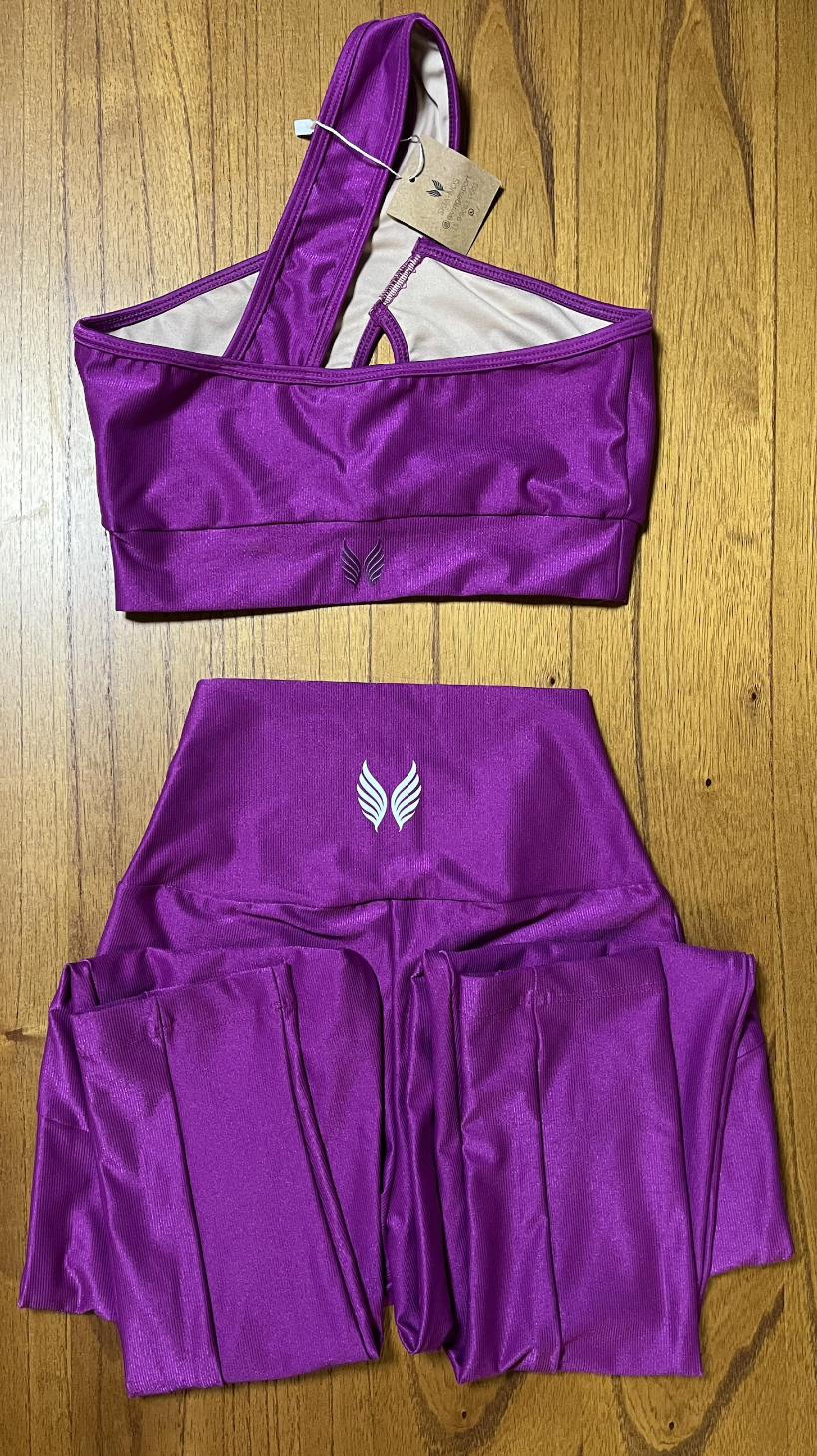 VINGE GO GIRLS CONJUNTO LEGGING + TOP - ROXO