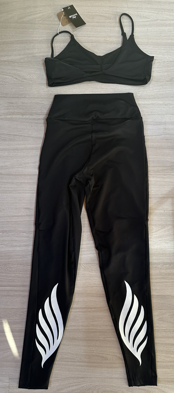 VINGE GO GIRLS 02 CONJUNTO LEGGING + TOP - PRETO