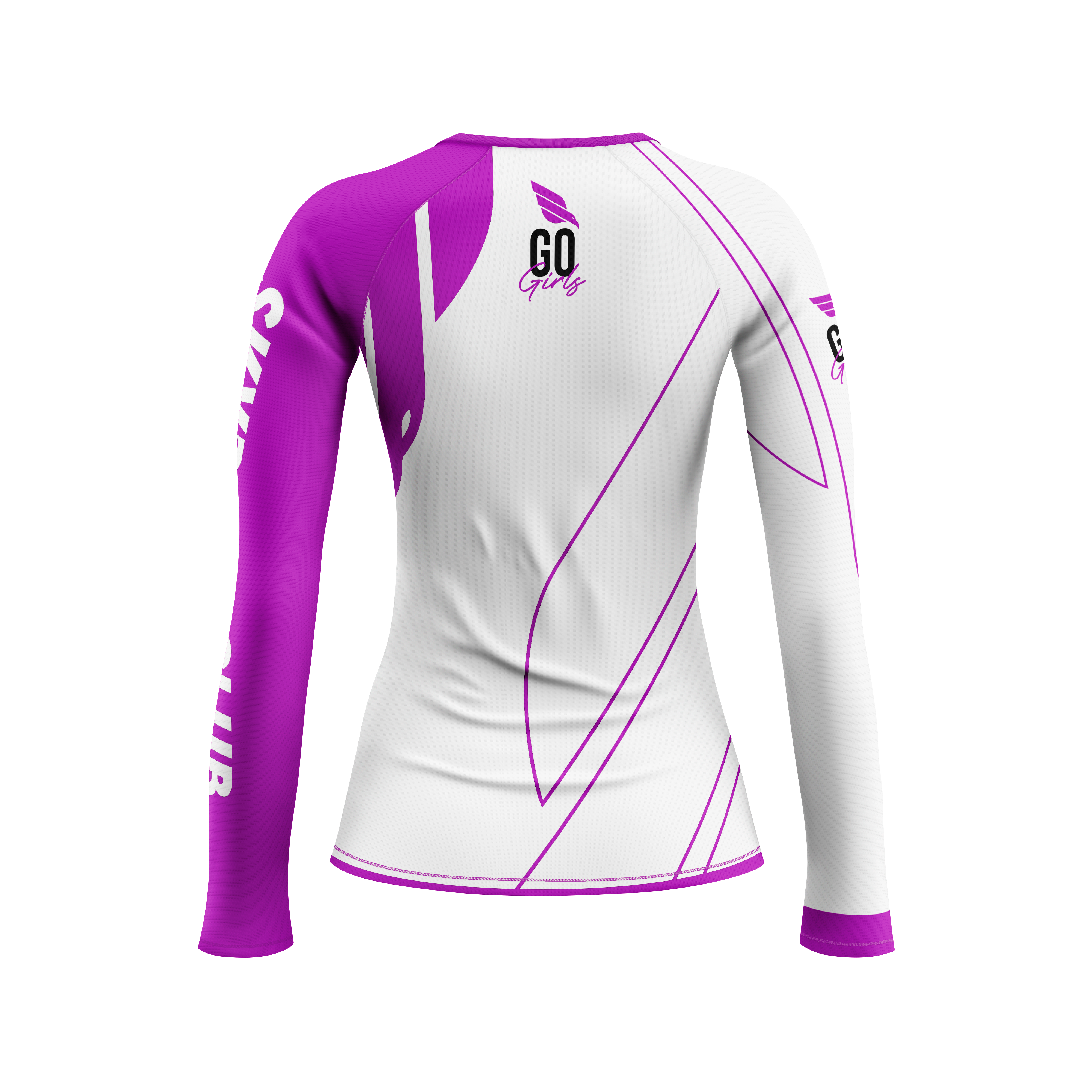 CAMISA JERSEY BABYLOOK GO GIRLS BRANCA AGUIA HD PURPLE - TAMANHO PP