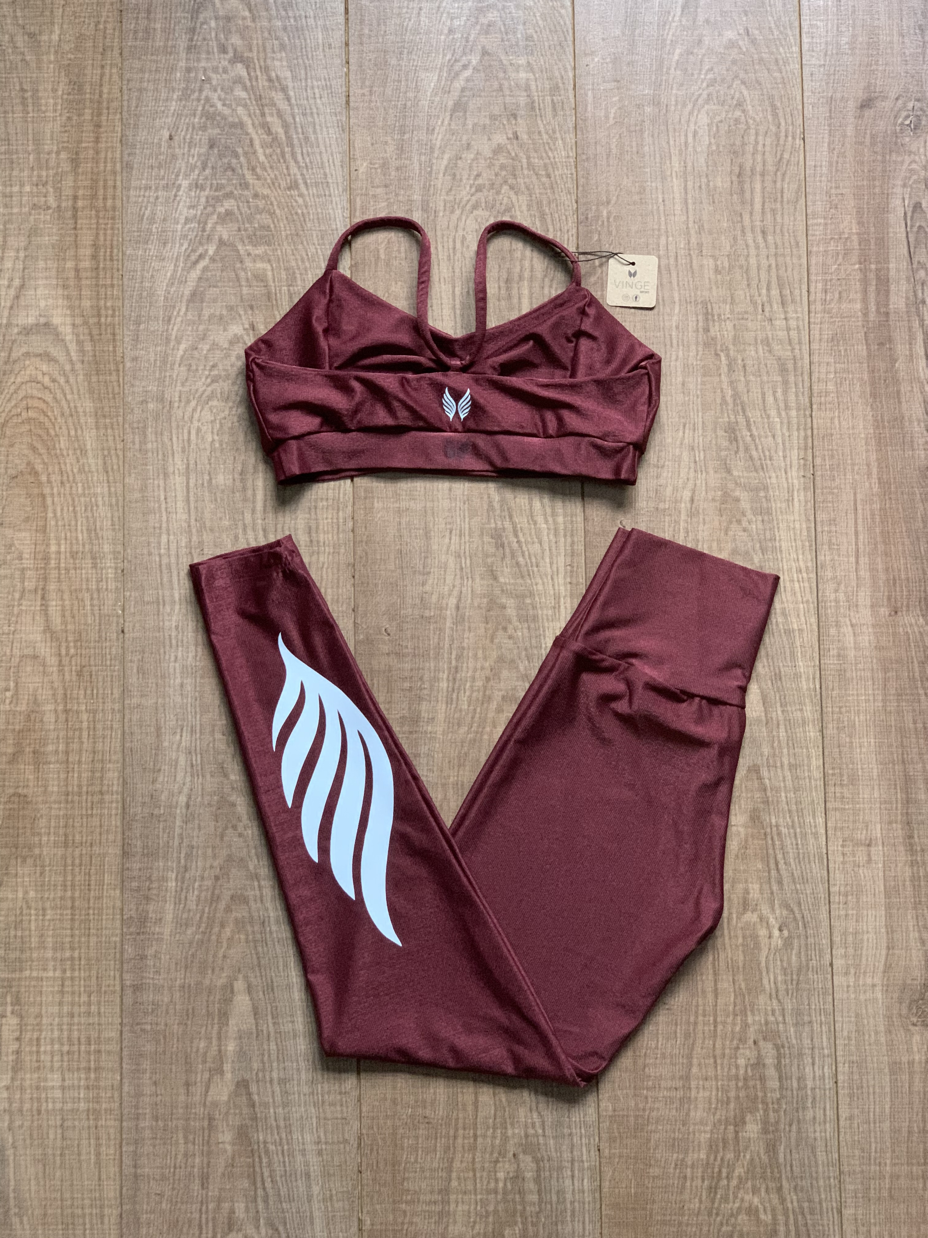 VINGE GO GIRLS 03 CONJUNTO LEGGING + TOP - VINHO
