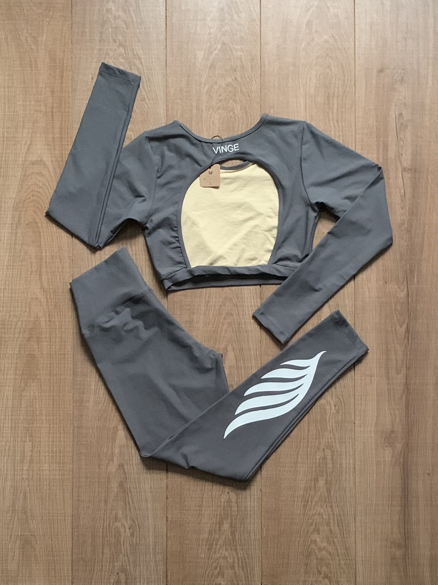 VINGE GO GIRLS 03 CONJUNTO LEGGING + TOP - CINZA