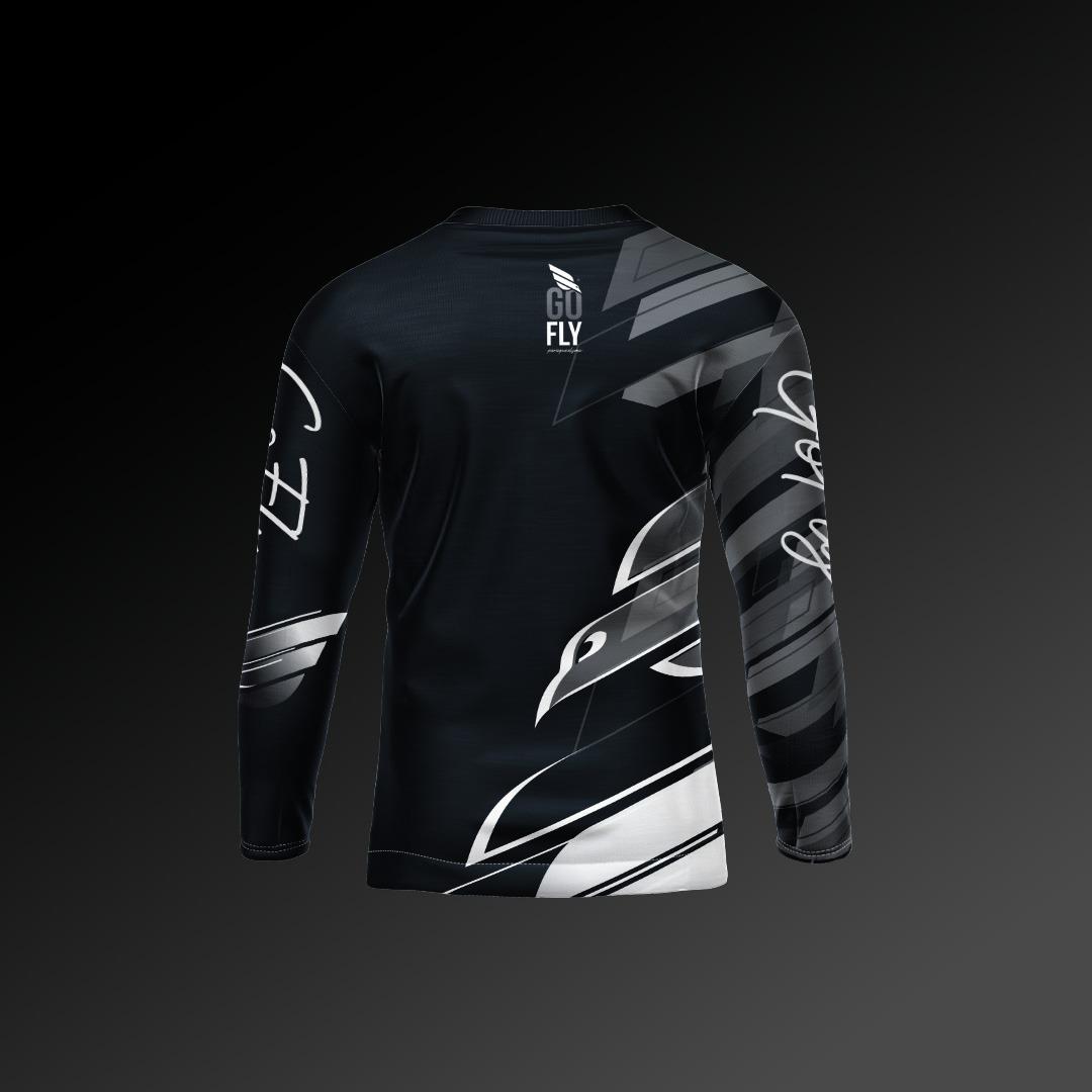 CAMISA JERSEY  GOFLY PRETA E BRANCA - TAMANHO GG